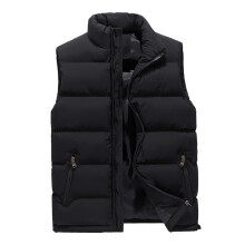 (Black,4XL)Herren Winter Daunen Weste Körperwärmer Warm Ärmellos Wattiert Jacke Neu Mantel