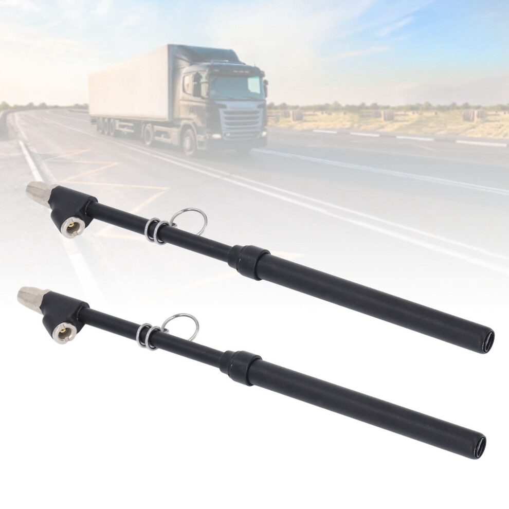 2Pcs Dual Head Tire Pressure Gauge 10Â150 Psi, Stainless Steel & Zinc Alloy 7891335307222
