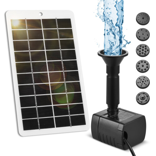 Kit de panel solar de 4 W y 5 V, 210120 mm, bomba negra 2