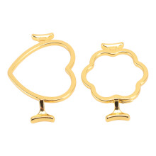 2 pezzi anelli sigillo in cera oro Cuore & Fiore 33 g 2,5 cm