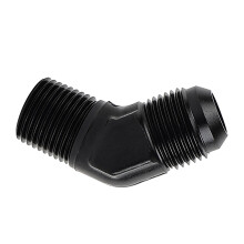 Raccordo maschio a flare da 10AN a 1/2'' NPT, 45, nero