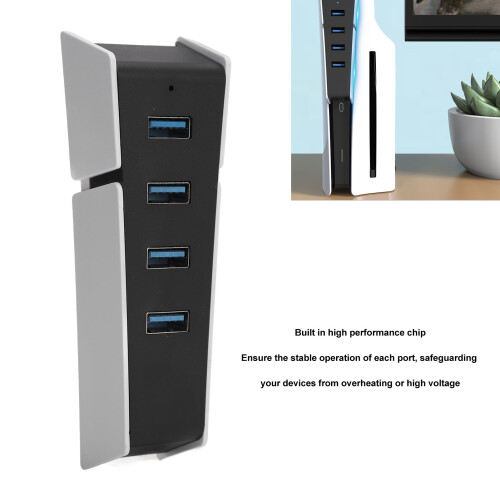 Hub USB-C a 5 Gbps, 4 porte USB 2.0, Dock PS5 Slim in ABS 2