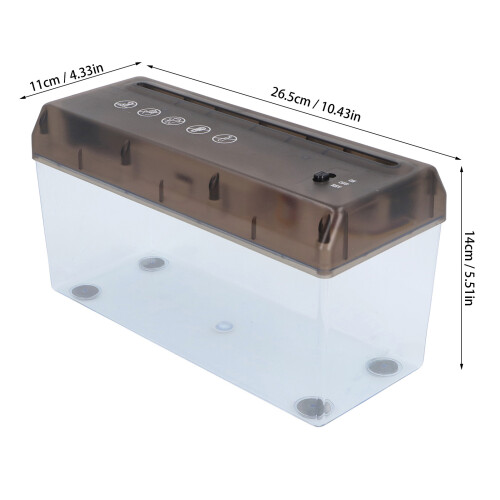 220mm Eingangs-USB- oder Batteriestreifen-Schredder für Büro, Schule und Zuhause 1