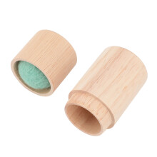 Astuccio per aghi: legno di faggio, 8,54 cm, verde menta