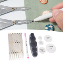 Gabarit de couture extensible en aluminium à 8 têtes 16x7.7cm