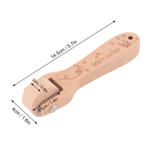 Nahtroller aus Massivholz mit ergonomischem Griff 1