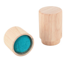 Nadelkassette aus Buche 8,5  4 cm Blau-Grün tragbar