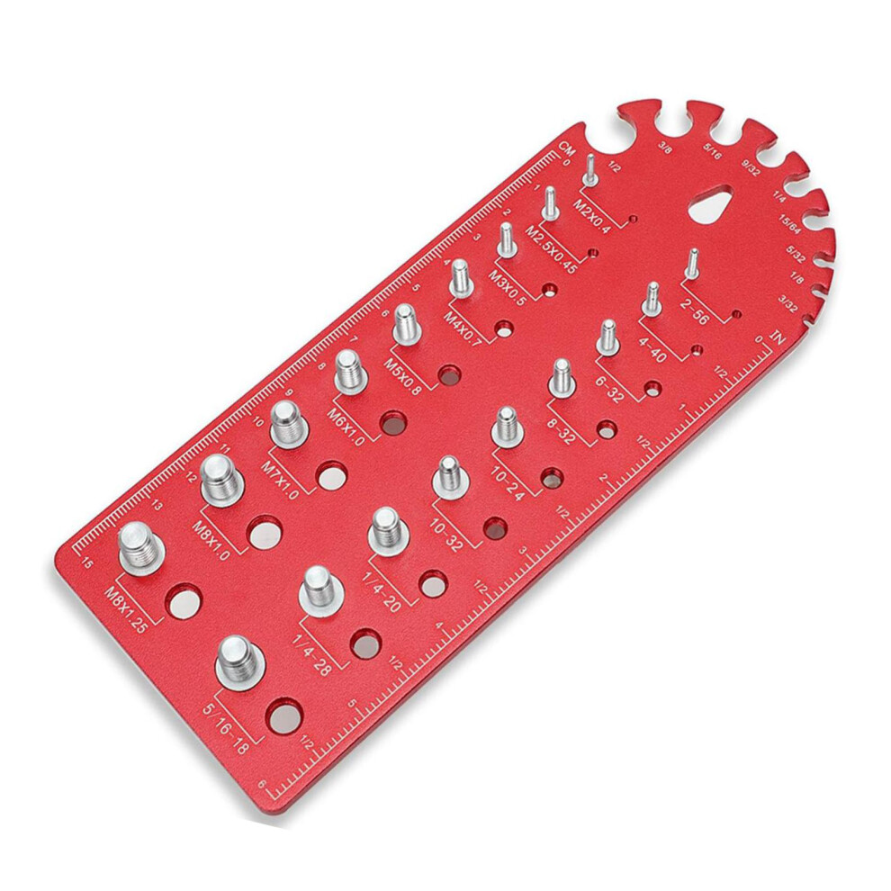 Aluminum Nut & Bolt Thread Checker, Metric & Imperial Sizes 6951335323880