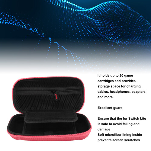 Funda EVA de gran capacidad para Switch Lite rosáceo 2
