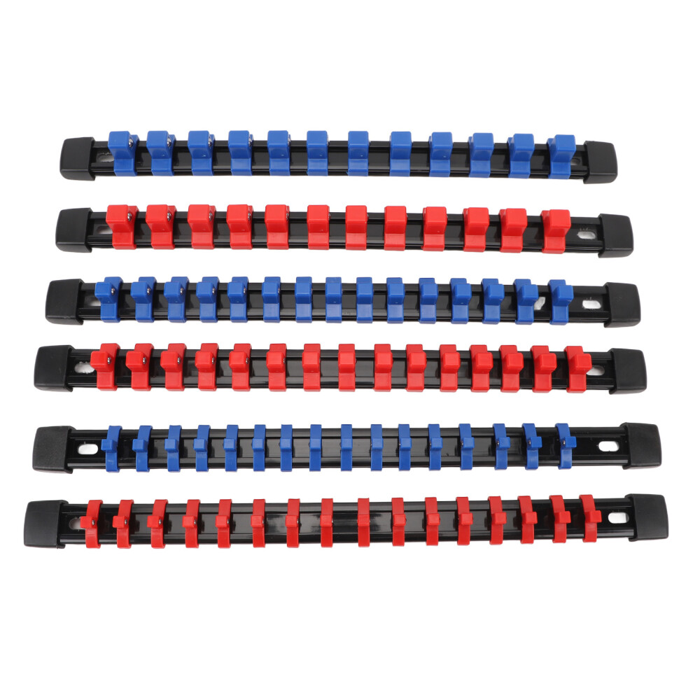 Socket Holder Rail With Clips For Shallow & Deep Sockets 6Pcs Set 3691335327145