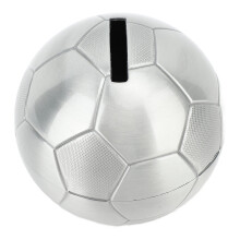 Fußball-Sparschwein Kapazität 9,8x9 cm metallisch