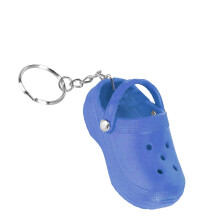 Llavero de silicona en forma de zapatilla azul claro mini para bolso