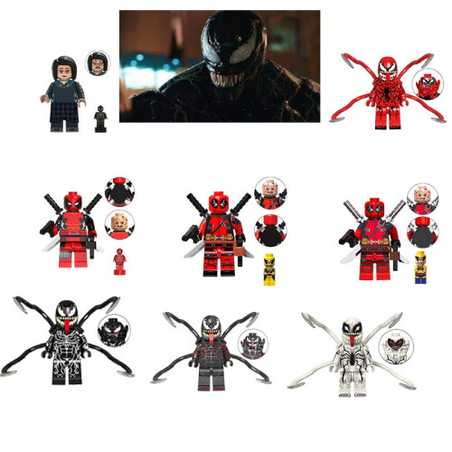 (Deadpool C)Bausteine Spielzeug Venom Deadpool Mini Figur Tasche Geschenk Kinder 1