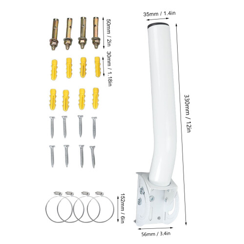 2 jeux de supports de mât d'antenne Starlink V2 blanc 1