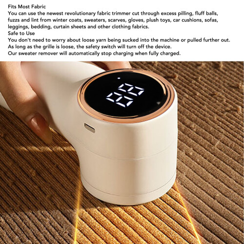 Éliminateur de peluches USB 1200 mAh, affichage numérique 2