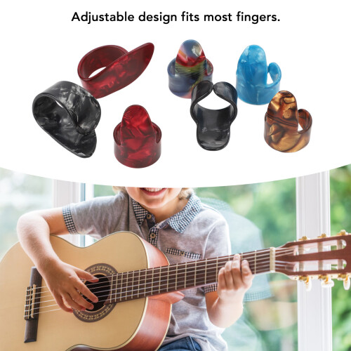 7 piezas de púas para pulgar (celuloide) - guitarra ajustable 2