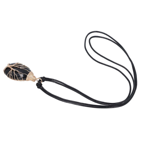 Obsidian Heilstein Anhängerkette - Glück