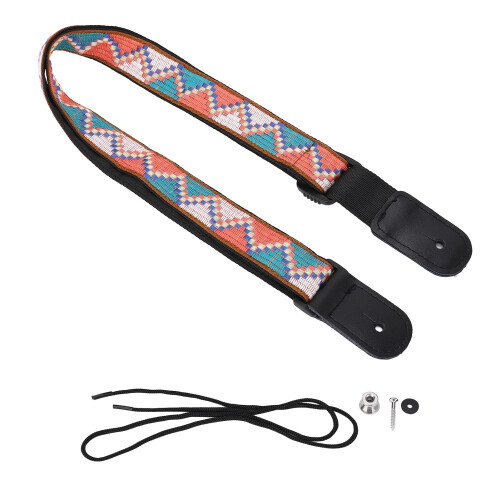 Sangle d'ukulélé Type 3 70-122 cm en nylon et cuir PU 2