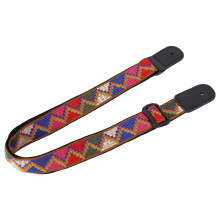 Verstellbarer Nylon-Ukeleleleder mit PU-Lederrändern, 70-122 cm