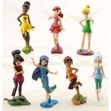 7-teiliges Set Tinkerbell Tinker Bell Fee Action Ständer Actionfiguren für Spielzeug Kinder