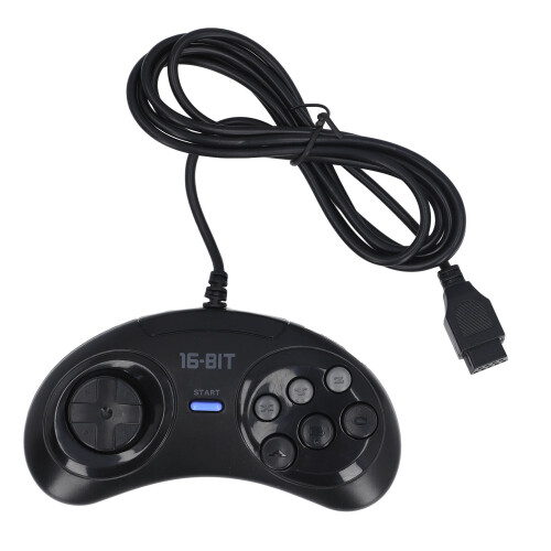 Pad Genesis noir petit à 9 broches 16 bits Plug & Play 1