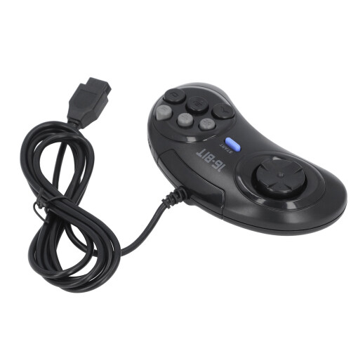 Pad Genesis noir petit à 9 broches 16 bits Plug & Play