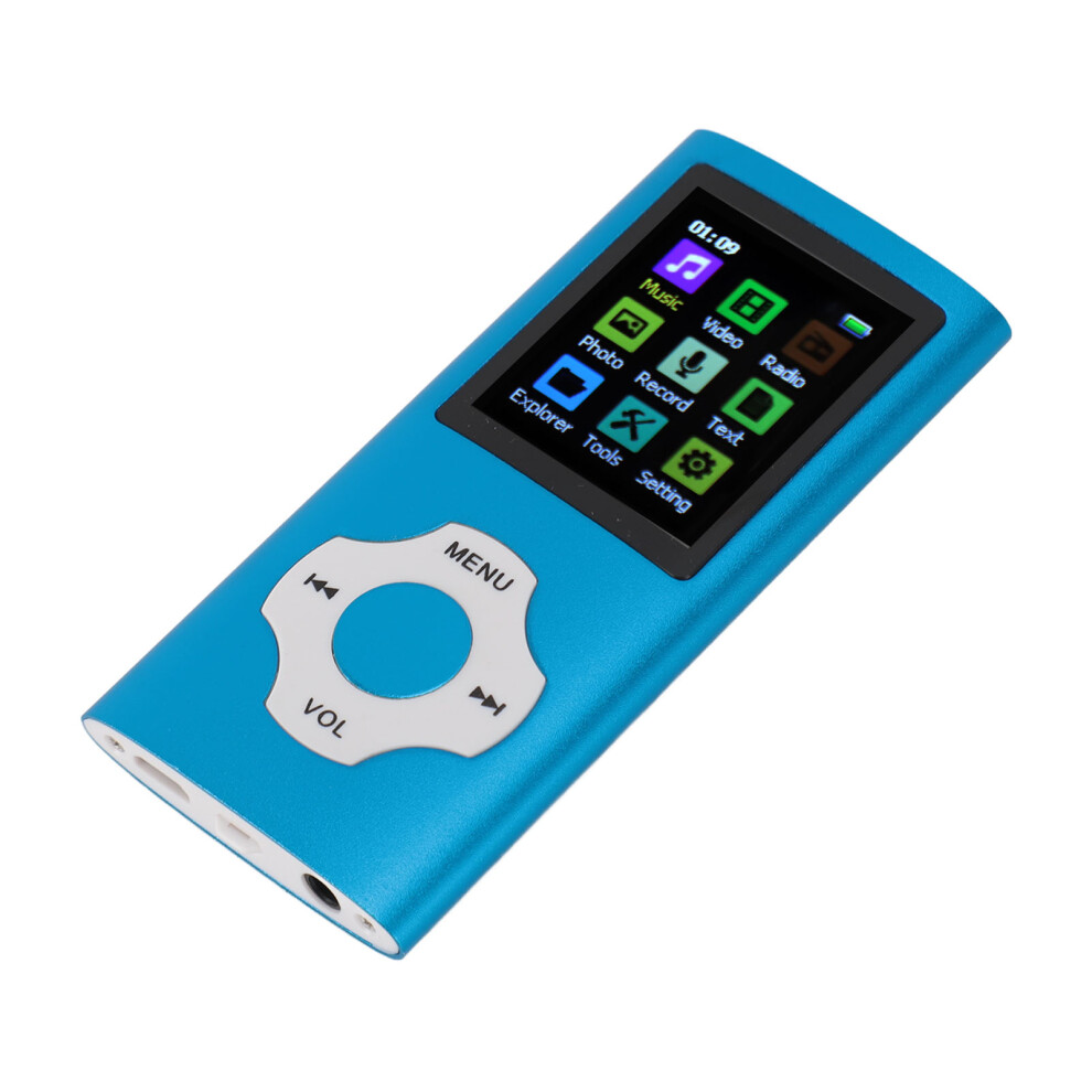 Hifi Lossless Mp3 Player 8Gb | 1.8In Tft Screen, Rechargeable, Blue 7661335332889