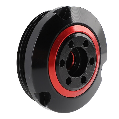 Aluminium-Motoröl-Fülldeckel, Schwarz/Rot, HP2