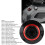 Aluminium-Motoröl-Fülldeckel, Schwarz/Rot, HP2 6