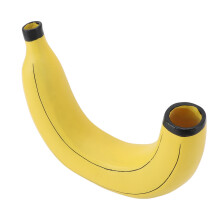 Bananenvase Dekoration Harz 20x17 cm 388 g Gelb