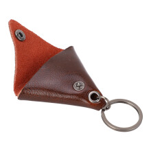 Bolsa portátil para púas de guitarra, color marrón oscuro, que contiene más de 10 púas