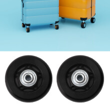 2 Stück Gepäckkoffer Ersatzräder, geräuschlose Gummi-Schwenkräder, Radlager Reparatursätze 80x24mm / 3,1x0,9 Zoll