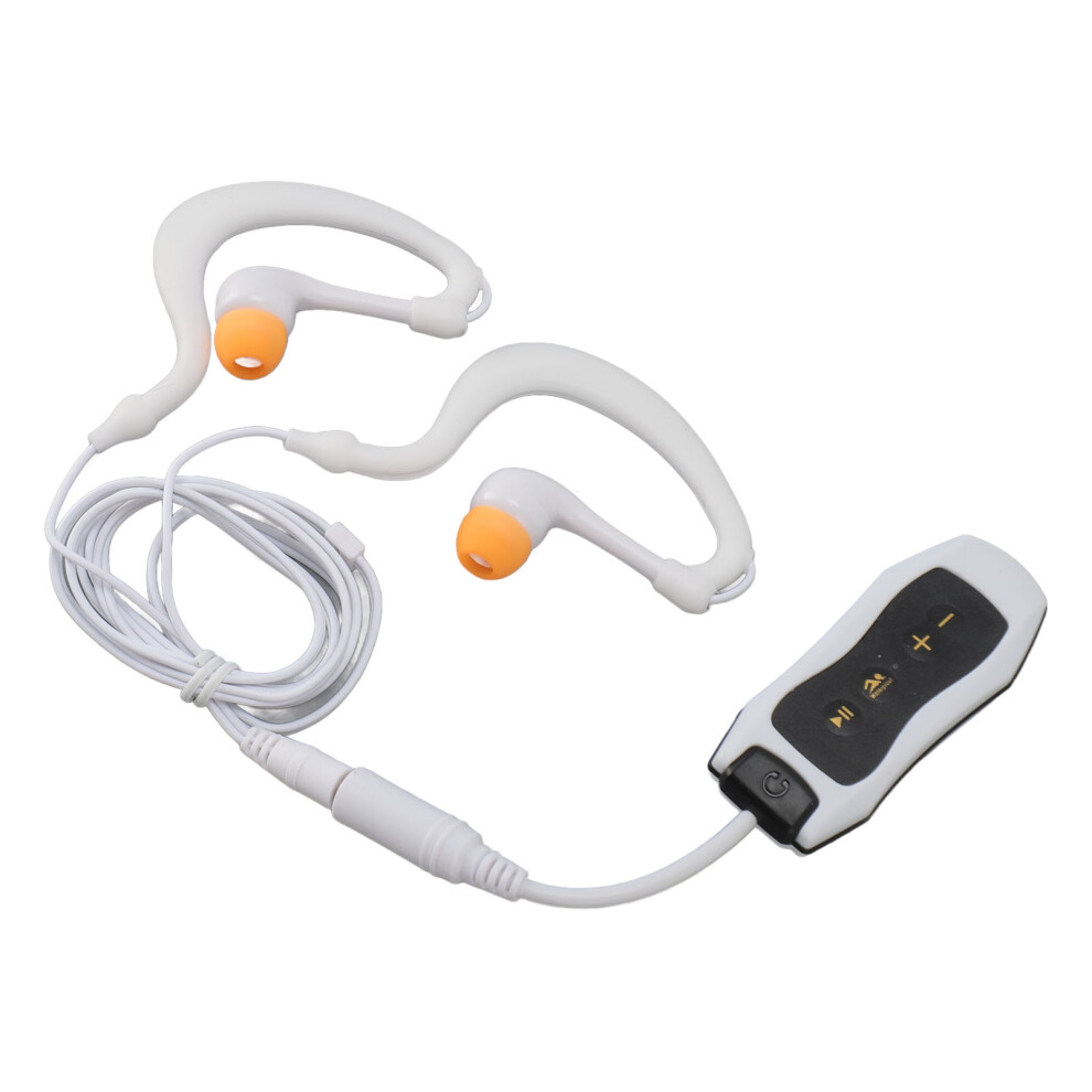 Ipx8 Waterproof Mp3 Player 8Gb Rechargeable With Earphones For Swimming & Running White 8121335338575