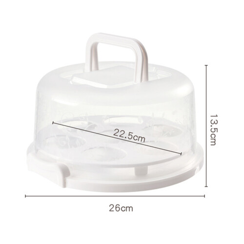Porte-gâteau en PP à 7 compartiments 26  13,5 cm, couvercle transparent 1