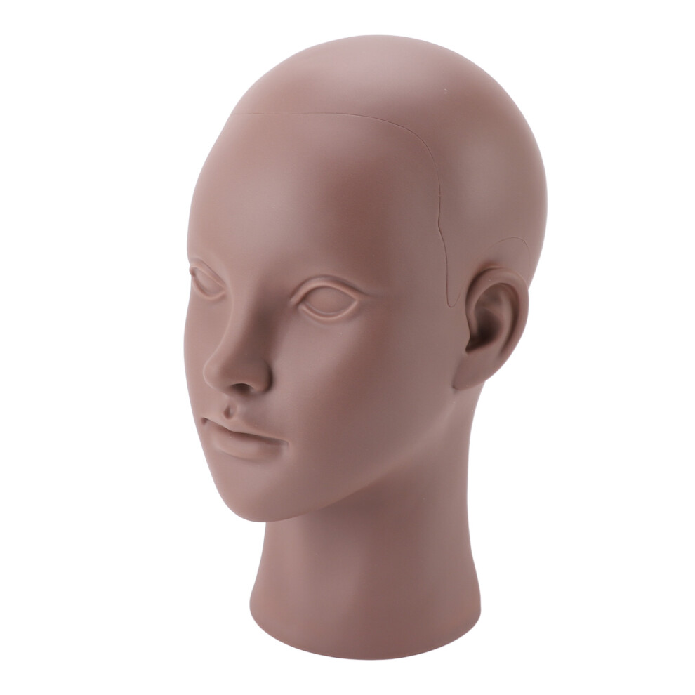 Detailed 26.5cm Mannequin Head for Wig and Hat Display PVC