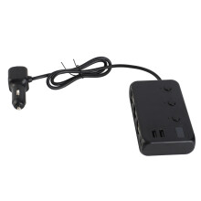 171W splitter per auto a 3 prese nero 120x72x31,5 mm 0,7 m
