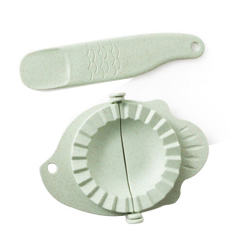 Multifunktionales Kunststoff-Dumpling-Set mit Löffel, grün