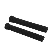 2 pares de almohadillas para orejas de gafas tejidas negras con agujero redondo
