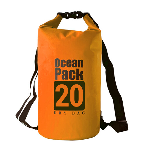 Wasserfeste PVC-Trockenrucksack 10L/20L – Gelb, Schwarz oder Orange 2