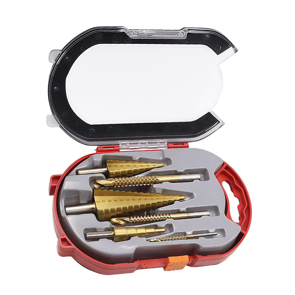 Step Drill Bit For Wood, Titanium Coated, Center Punch, Serrated Drill Bits, Sheet Metal Hole Drilling 6482260396507