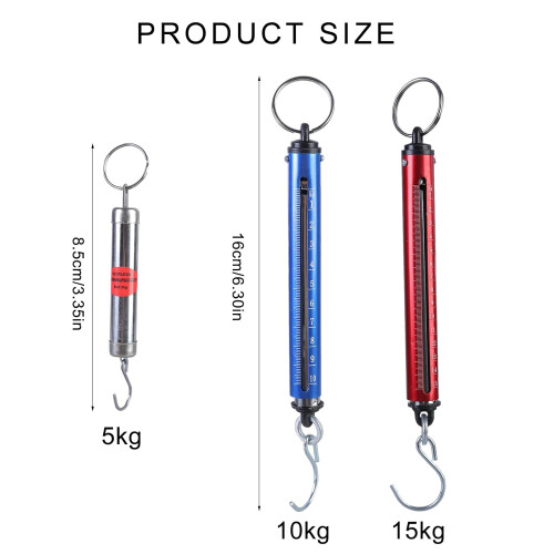 Lightweight Aluminium Mechanical Spring Scale Dynamometer Easy To Read Dials 5 Kg Capacity Portable 1