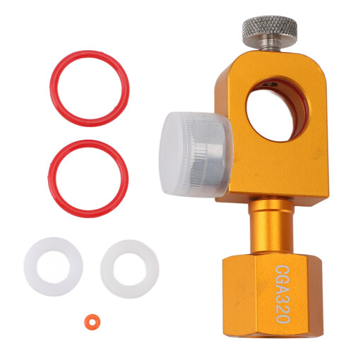 Adaptador de recarga de CO2 CGA320 con manómetro 1