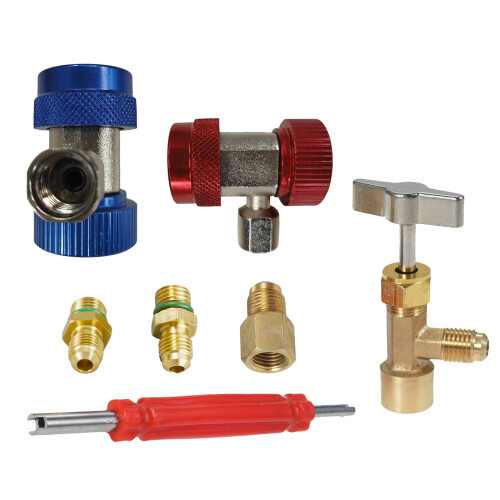 Ensemble d'adaptateurs pour climatisation R134A - Multicolore - 5 pièces - 24  16,6  0,1 cm 2