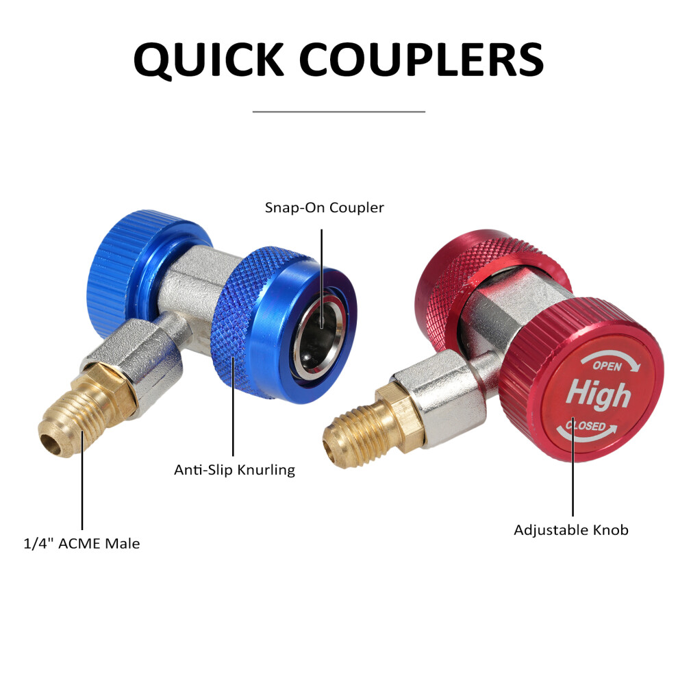 Comprehensive R134a Adapter Set With Puncture Can Tap & Core Remover 7901335355526
