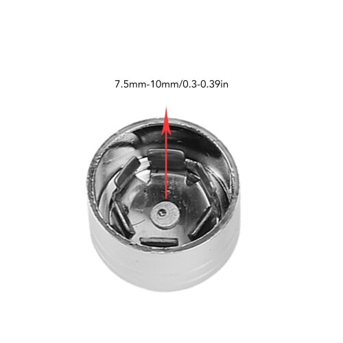 10er Pack Motorrad-Kopfbolzenabdeckung 7,5–10 mm Silber 1