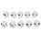 10er Pack Motorrad-Kopfbolzenabdeckung 7,5–10 mm Silber 3