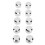 10er Pack Motorrad-Kopfbolzenabdeckung 7,5–10 mm Silber 14