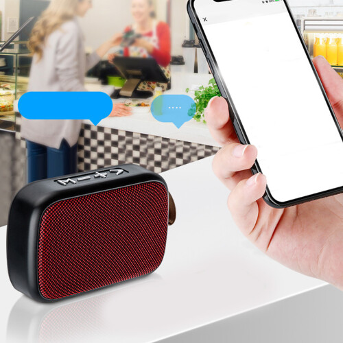 Mini altoparlante Bluetooth rosso 400mAh BT 4.2 UDisk 2