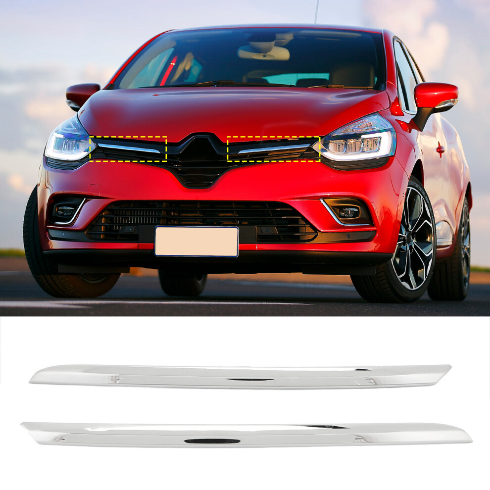 Clio IV Facelift Front Grille Trim  - Chrome Finish Protects