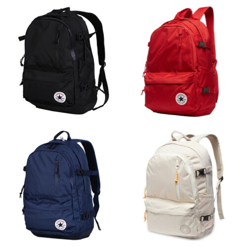 (White)Converse Canvas Rucksack große Kapazität Schüler Schule Reisetaschen einfarbig 1